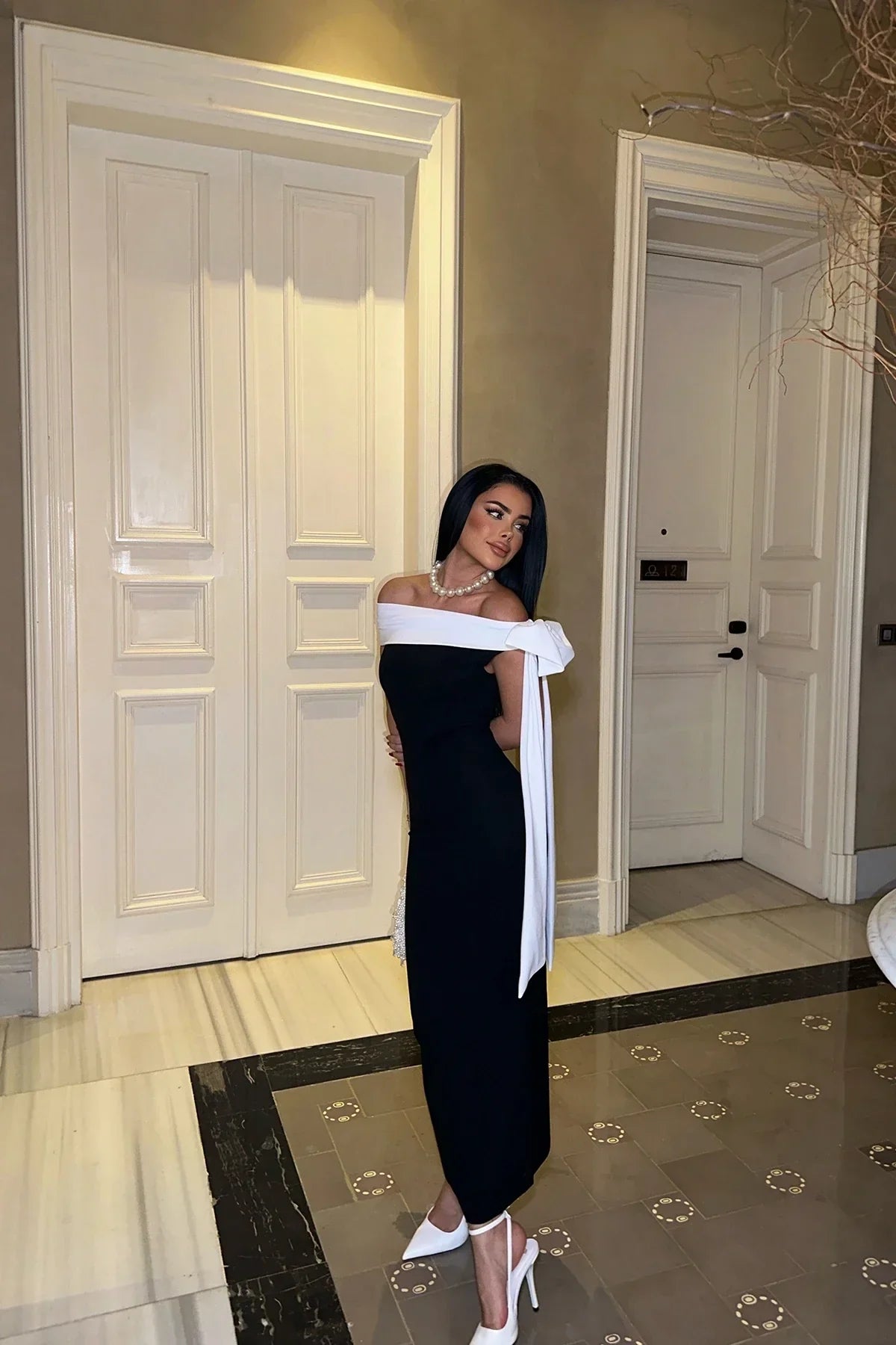 Brianna Double Color Dress