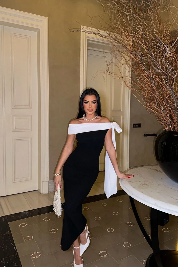Brianna Double Color Dress
