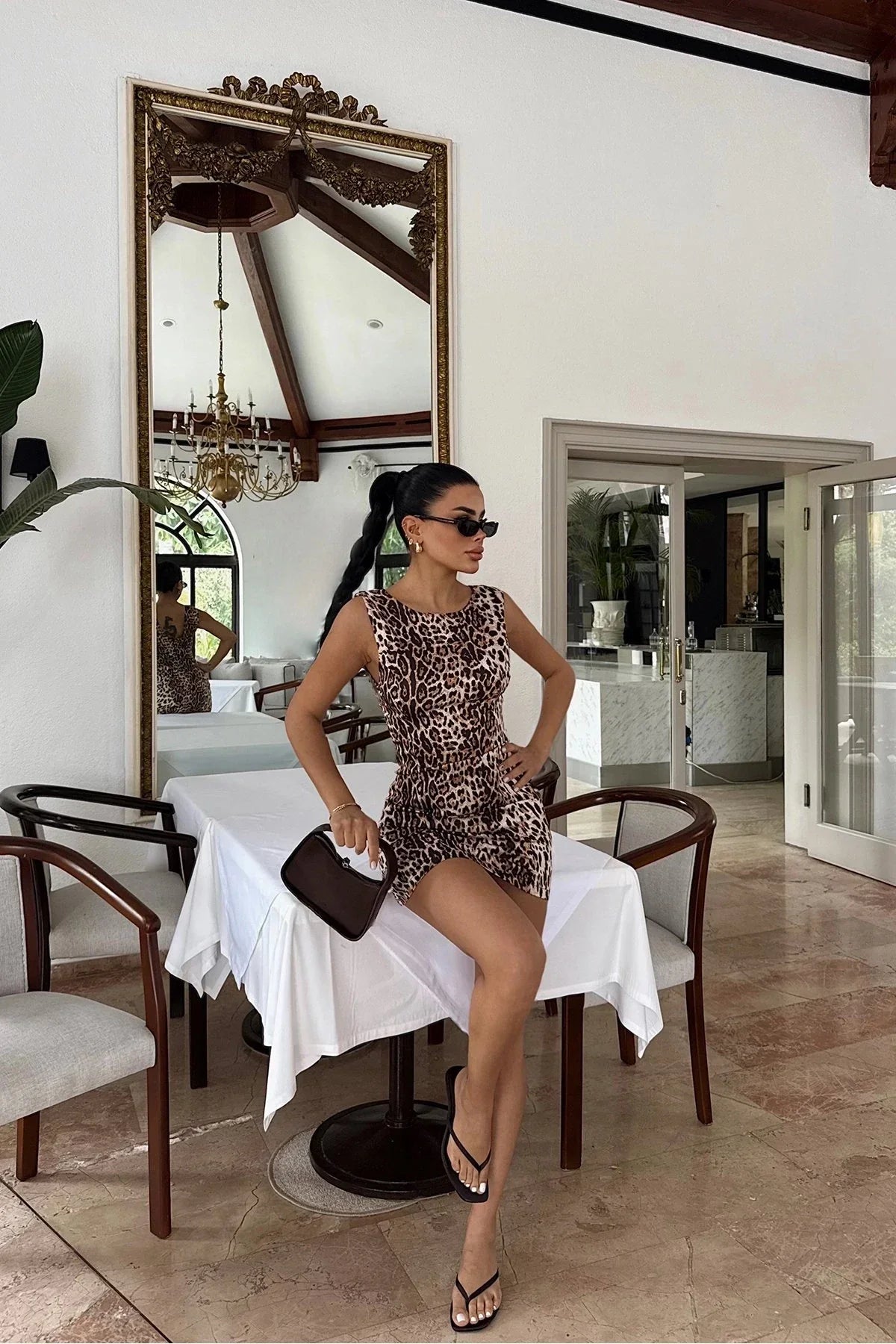 Leopard Tanya Leopard Mini Dress